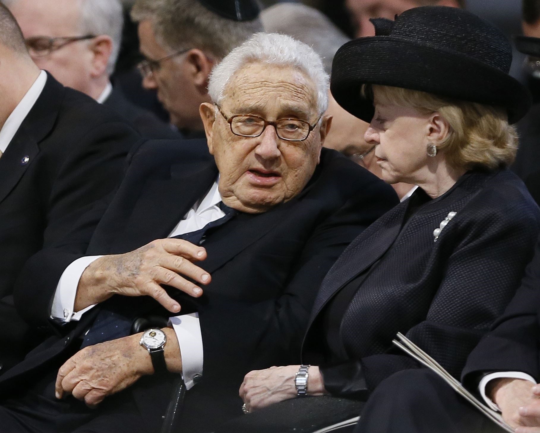 Mr Kissinger at Margaret Thatcher’s funeral at St Paul’s Cathedral in April 2013 (PA)