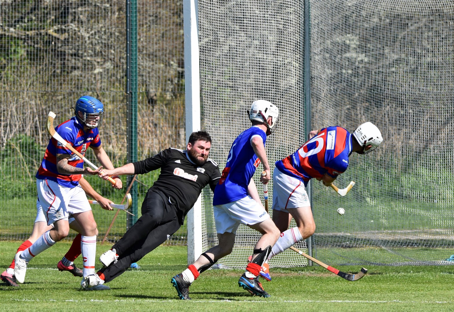 Roddy Young scores for the Kings on the stroke of half-time. Pictures: Fiona Young.