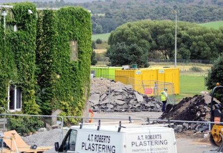 The school entrance pictured on Tuesday (Aaron Sneddon)
