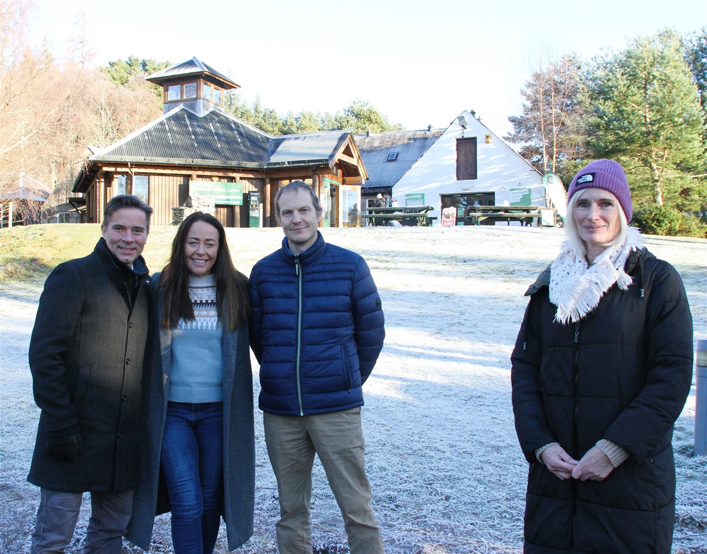 In front of Glenmore Visitor Centre earlier this year are AGCT's Duncan Swarbrick, Lee Bissett, Mike Dearman and Kirsty Bruce.