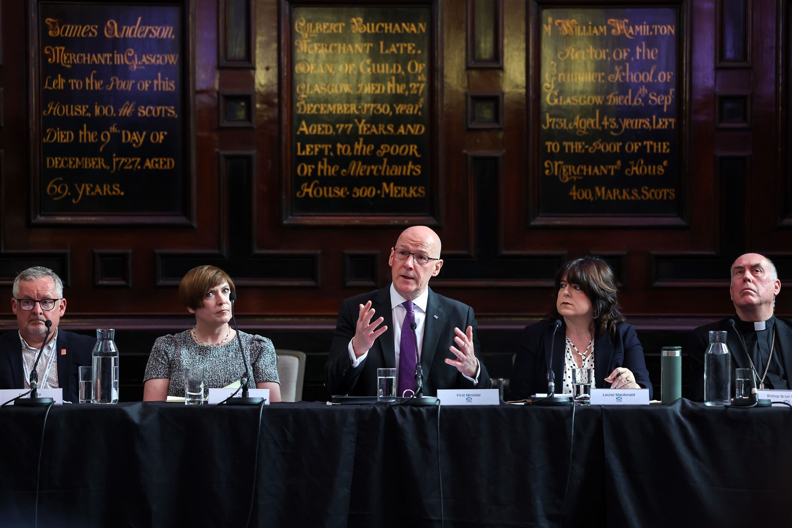 The First Minister said he would seek to find a cross-party solution to the threats facing Scotland’s democracy (Jeff J Mitchell/PA)
