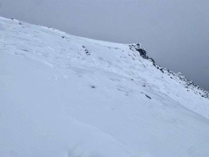 Conditions are changeable in the Cairngorms where a man had to be stretchered off last night in a blizzard. Picture: Scottish Avalanche Information Service.