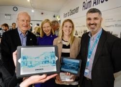 Pictured (from left) David Henderson (Inverness City Heritage Trust), Sarah Gaukroger (Townscape Heritage Project), Mary Peteranna (AOC Archaeology) and James Martin (High Life Highland) at the preview.