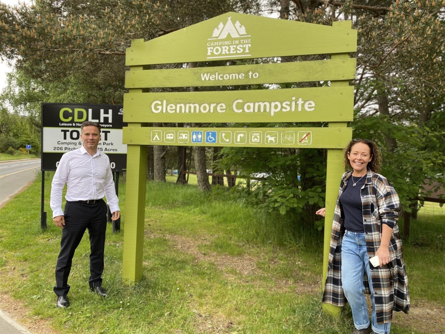 Duncan Swarbrick and fellow trust director Lee Bissett at the Glenmore campsite.