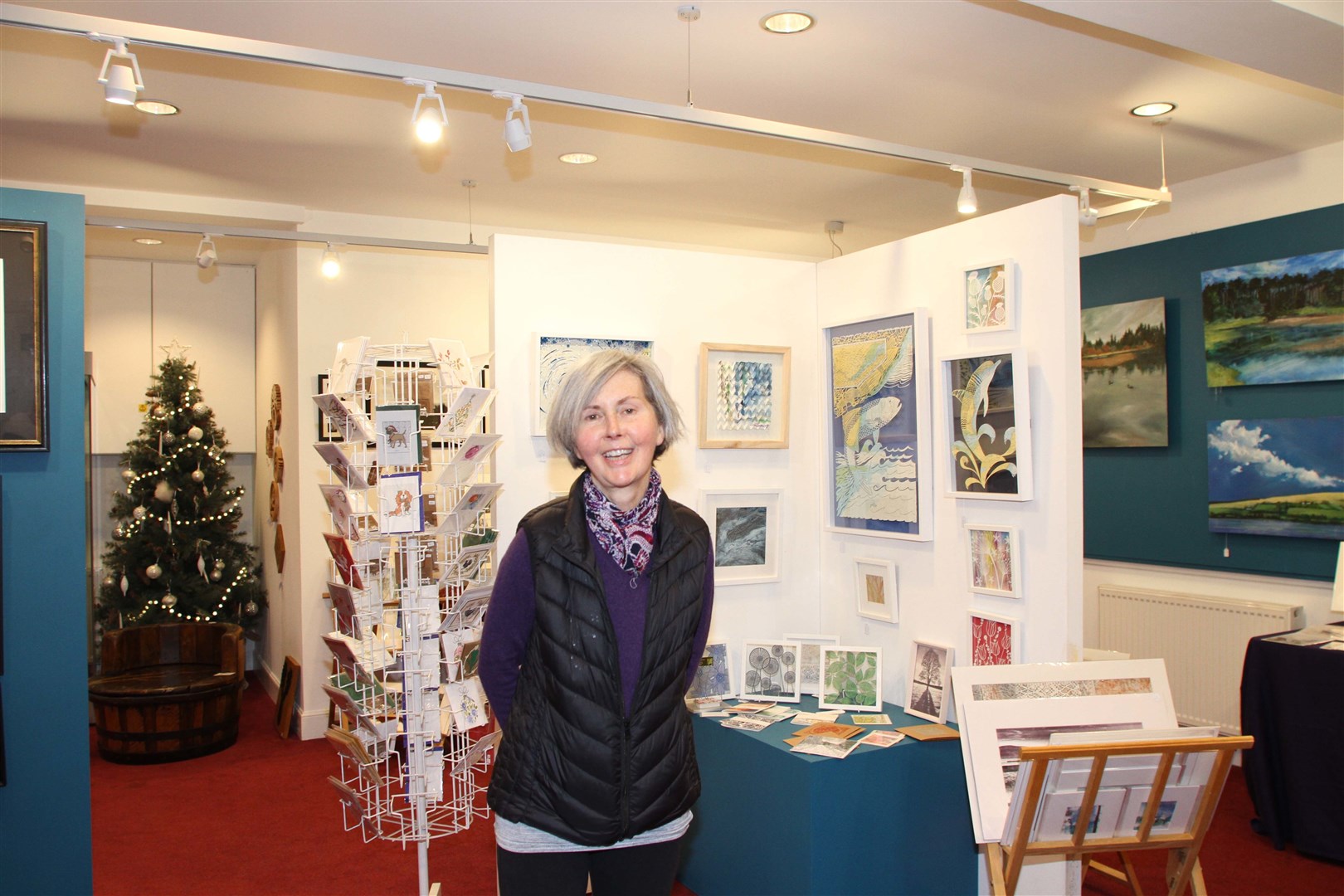 Director Suzi Wilson with some of the colourful stalls