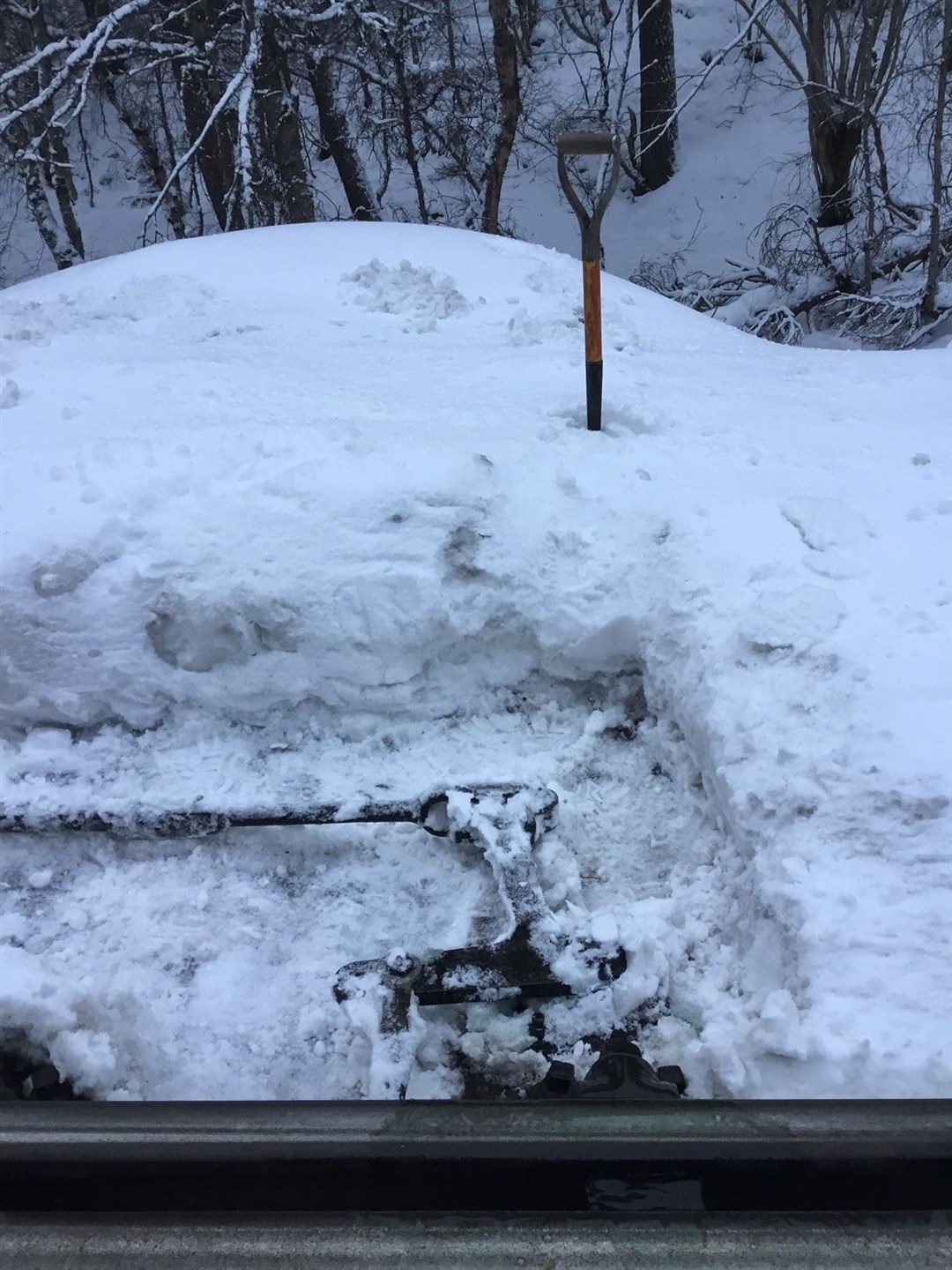 The points at Tomatin were buried under several inches of snow. Picture: Network Rail Scotland.