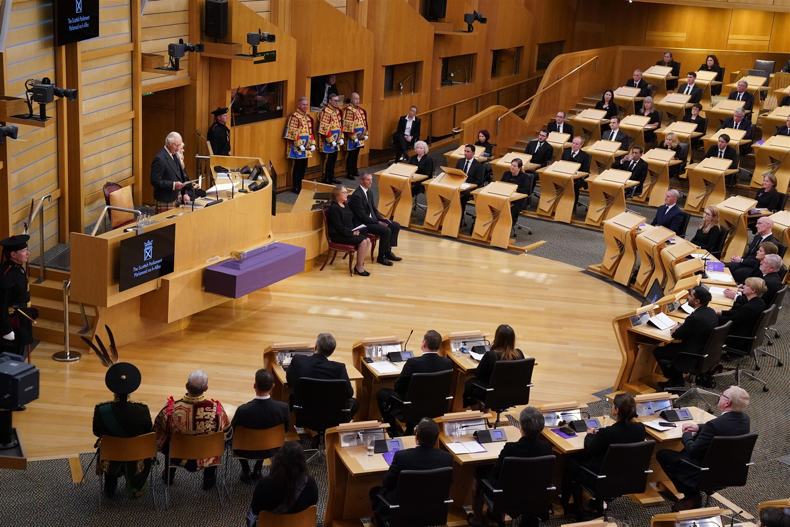 The King spoke to MSPs on Monday (Andrew Milligan/PA)