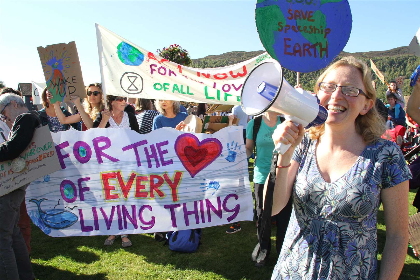 Climate change campaigners recently got their message over loud and clear in Aviemore as part of a global protest.