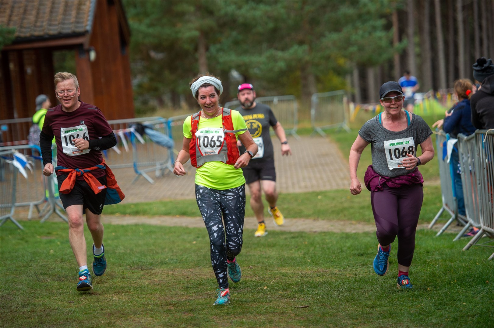 The finishing line is in sight for these runners yesterday. Picture: Callum Mackay.