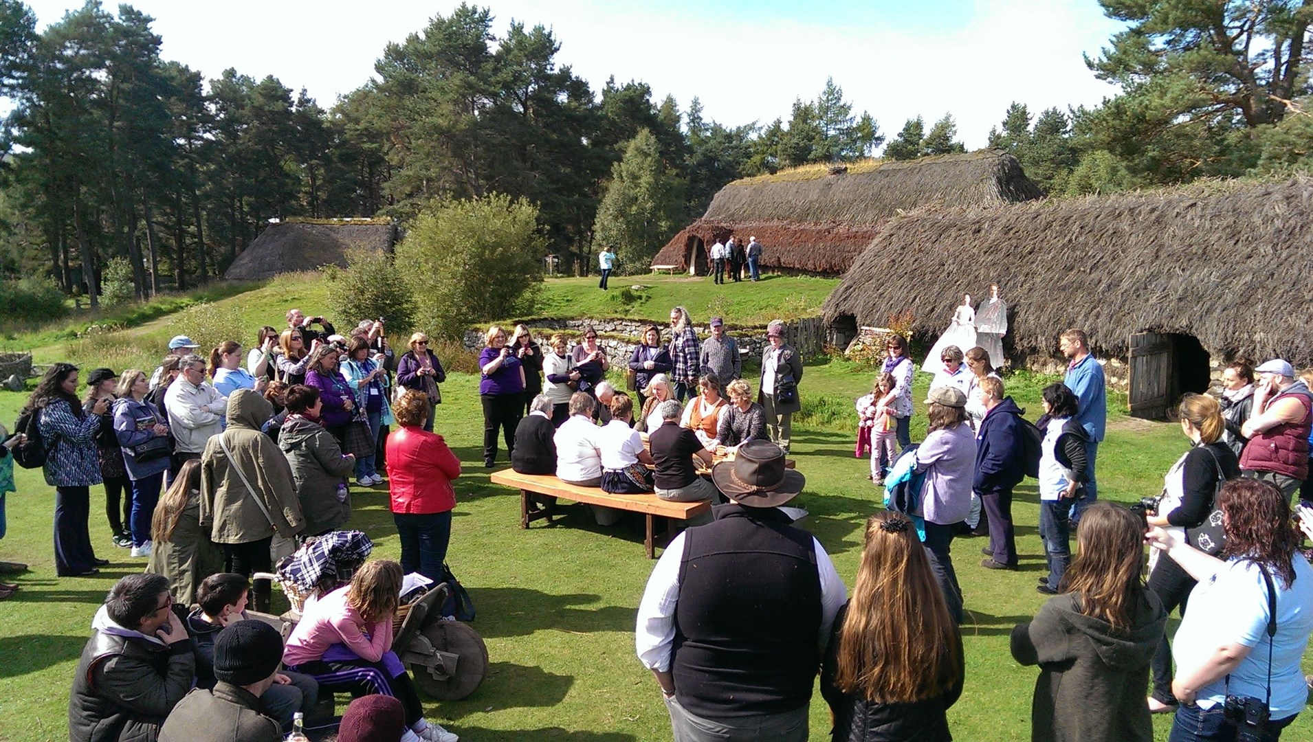 Waulking the cloth attrracts a large audience at last year's event.