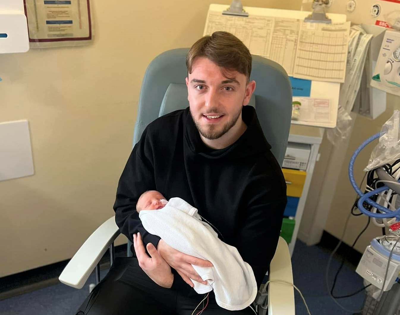 A Christmas Day baby for Buckie Thistle footballer Sam Morrison and his partner Ellen Stewart who welcomed their daughter Noa Rae Morrison into the world at 3.19pm on the big day.