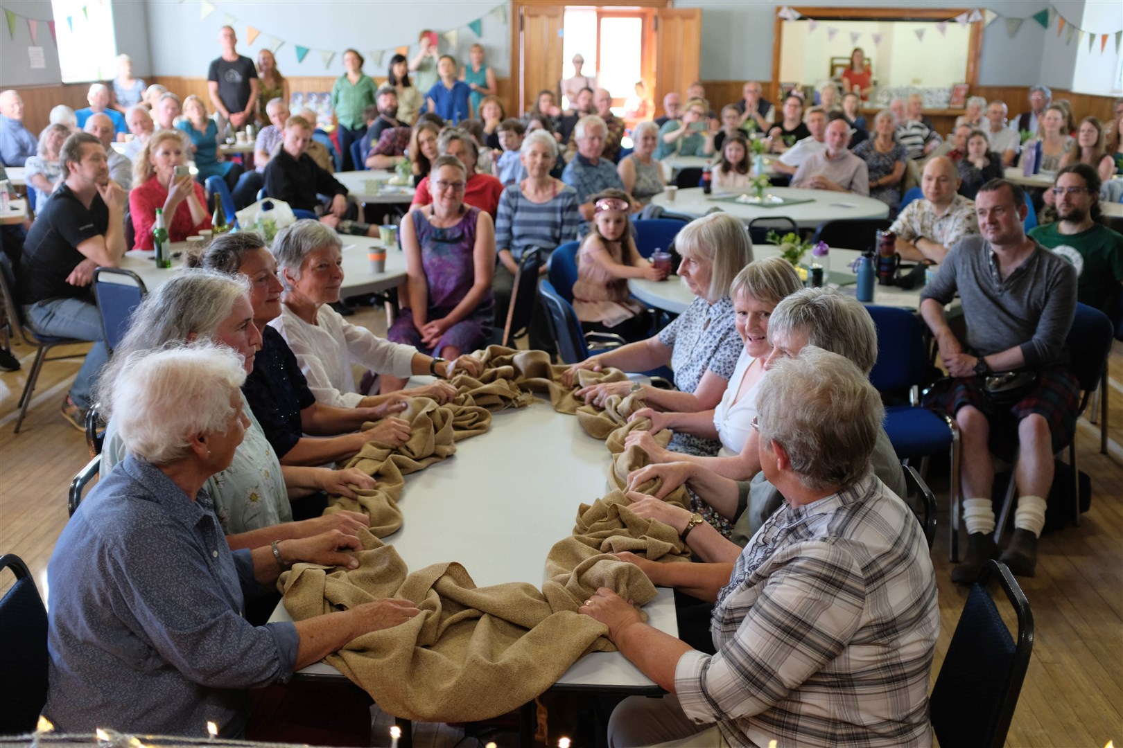 Waulk on: another hands-on demonstration from Badenoch's multi-award-winning team. Picture Peter Dennis