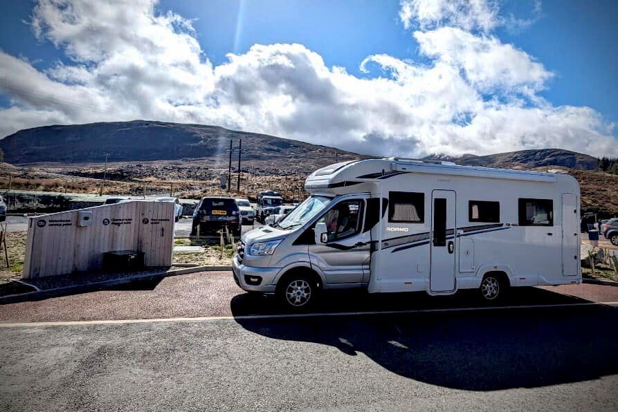A campervan in Wester Ross. Stock photo.