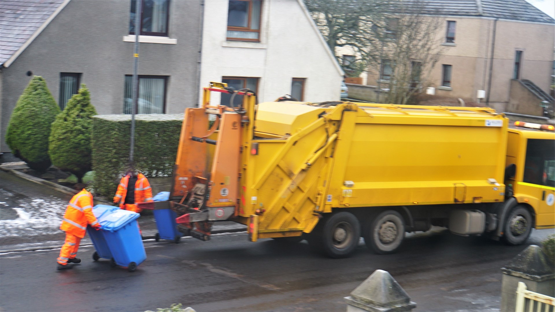 Waste workers with Highland Council.