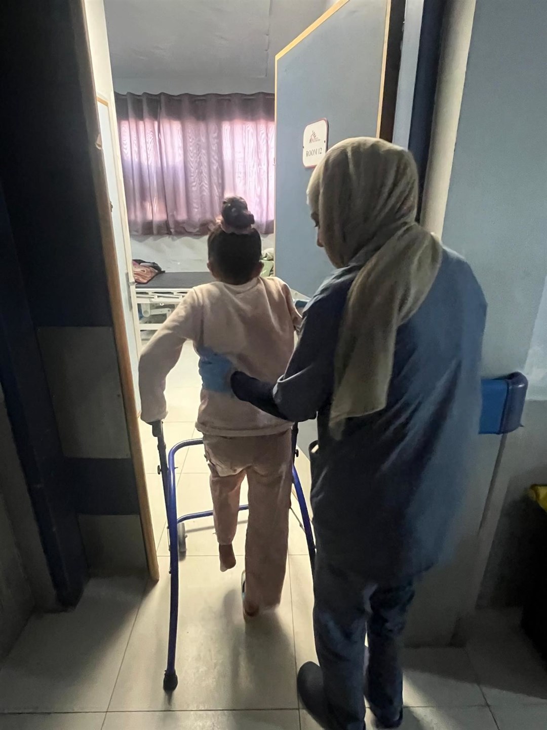 Rachael Moses, a physiotherapist was helping support the rehabilitation programme at Nasser hospital (Rachael Moses/PA)