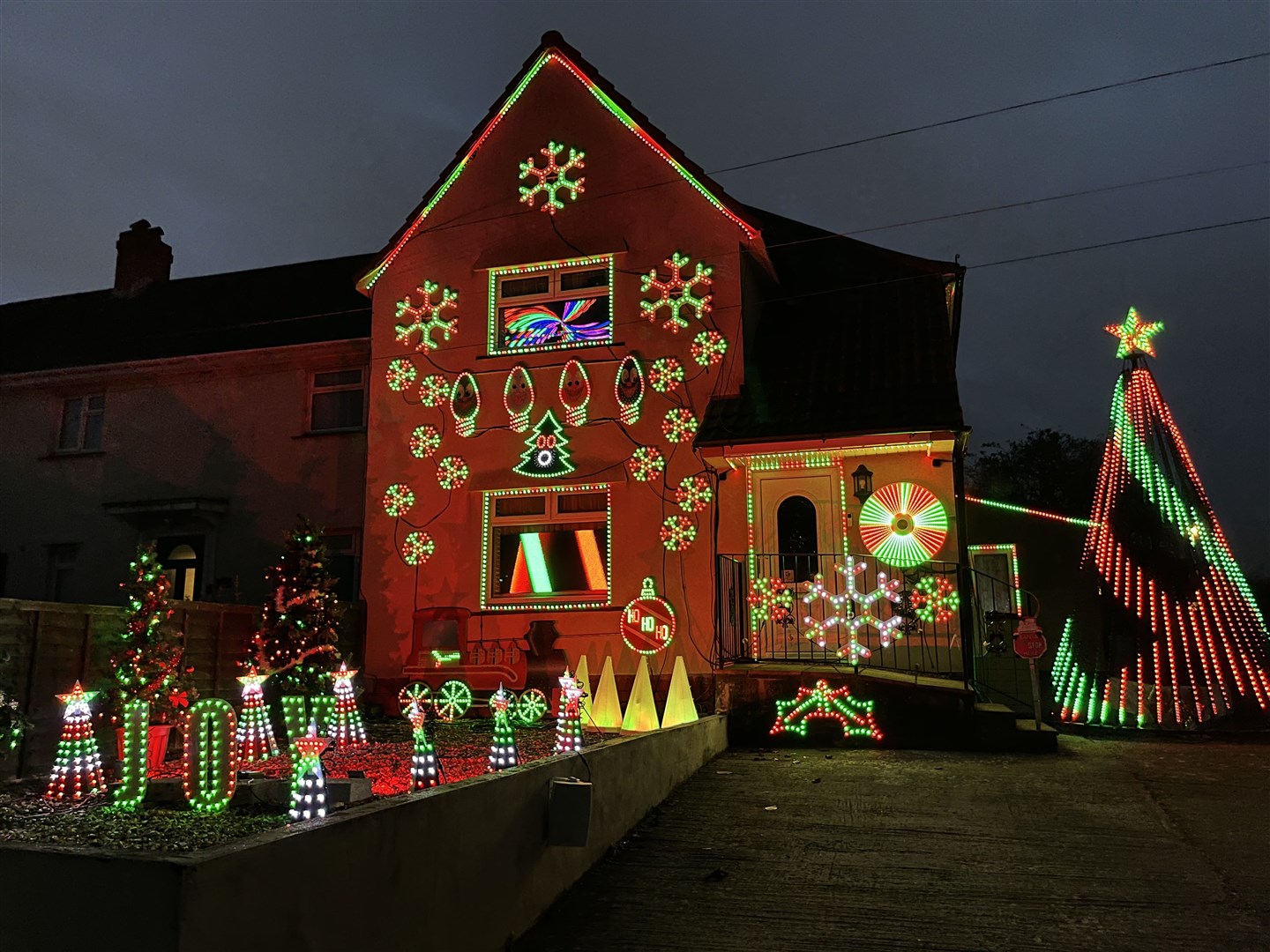 The couple’s light show has become something of a tradition for the area (Ian Cooper/PA)