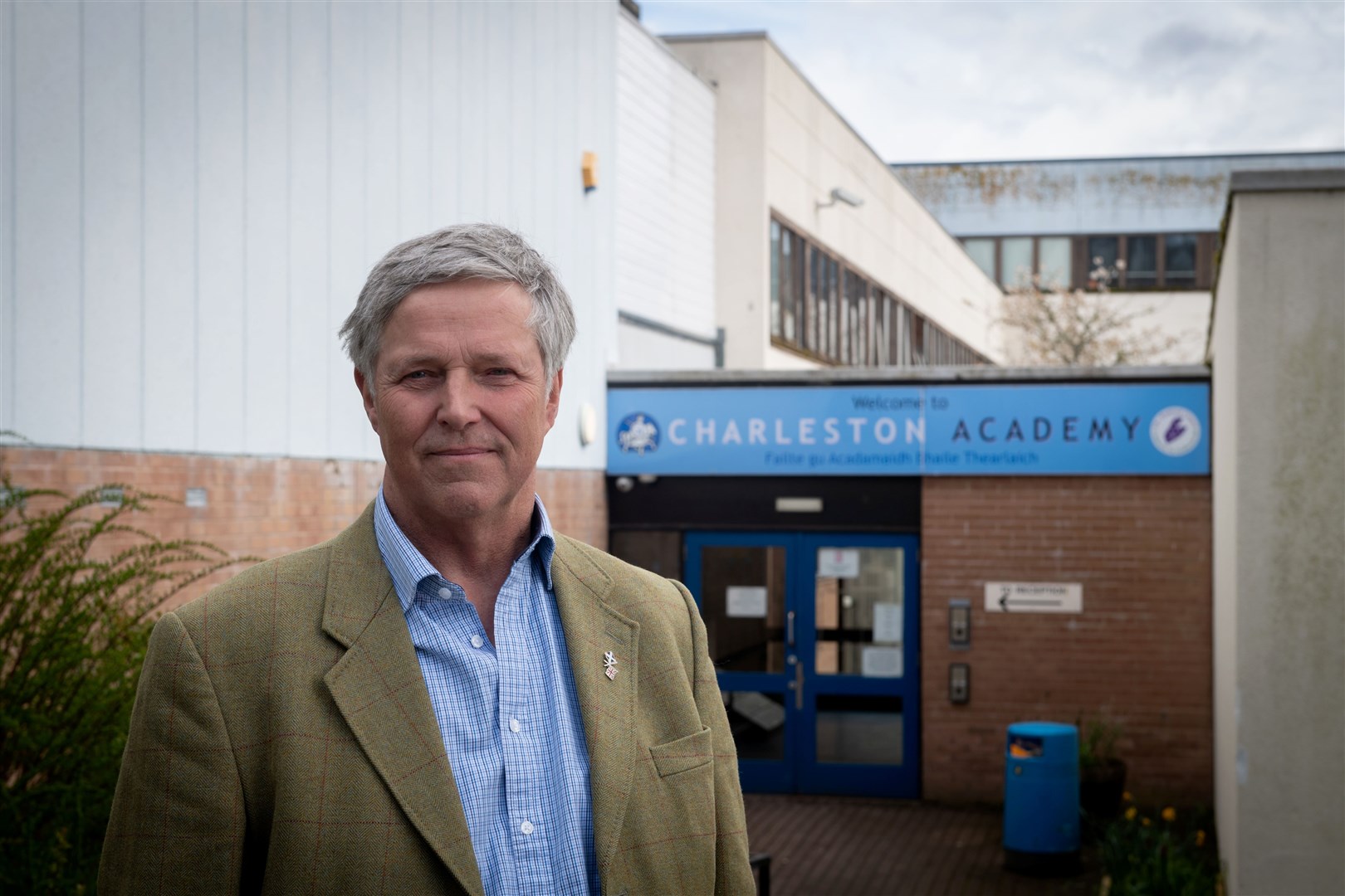 Scottish Conservative Highlands and Islands MSP Edward Mountain visiting Charleston Academy. Picture: Callum Mackay.