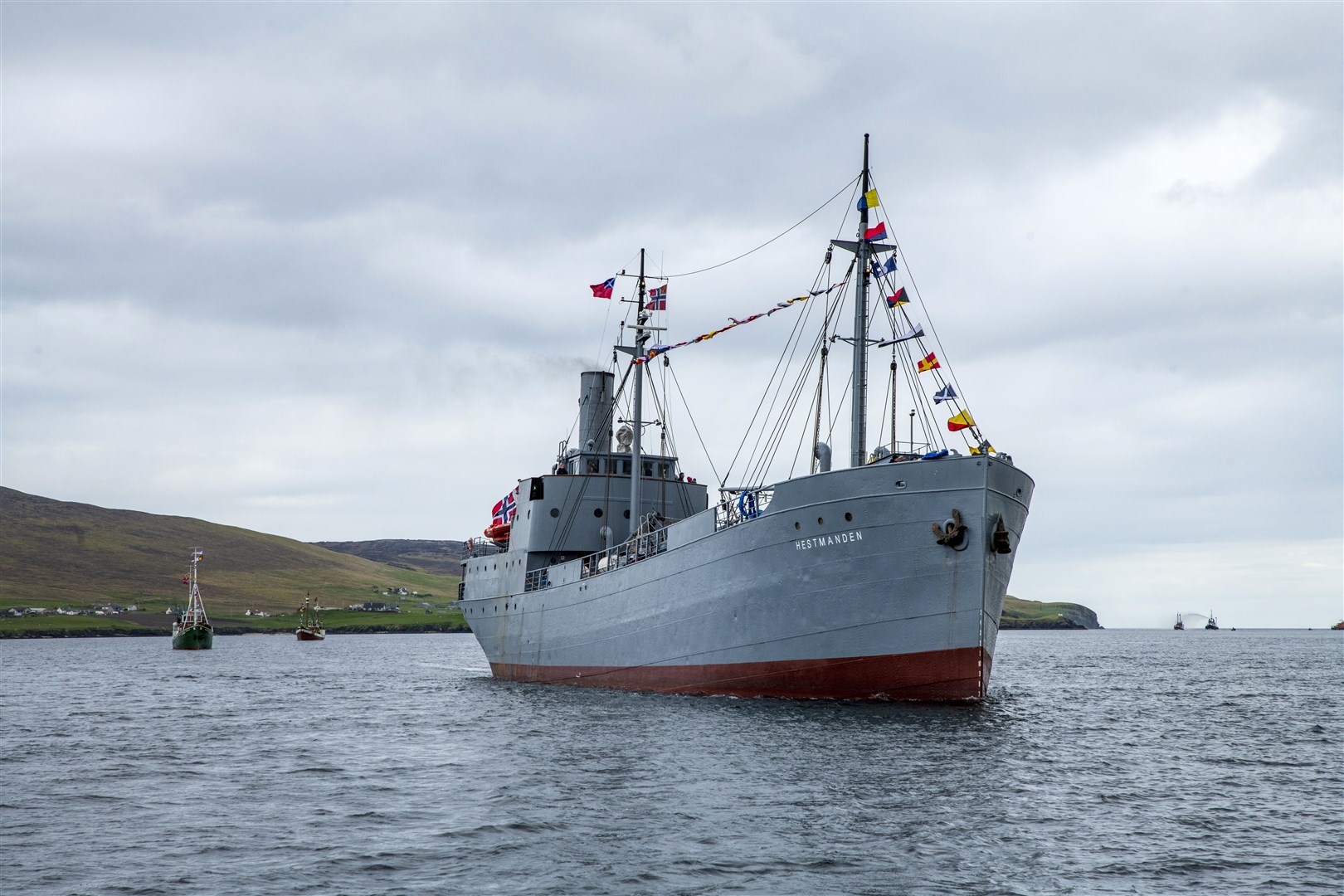 The Hestmanden was part of the Shetland Bus convoy that arrived in Lerwick on Tuesday (Dave Donaldson/PA)