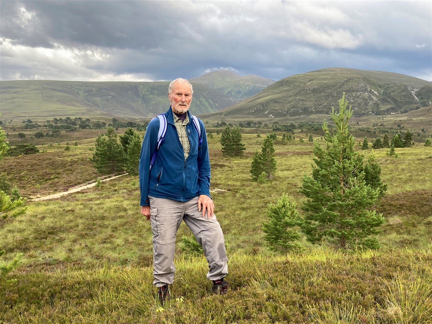 Dave Morris at the site of the proposed telecoms mast next to Ryvoan Bothy.