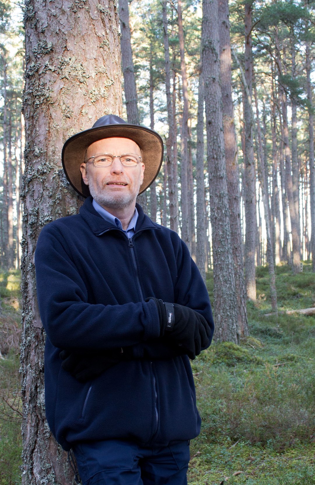 Martin Johnson enjoying some peace and quiet in the woods by Boat of Garten.