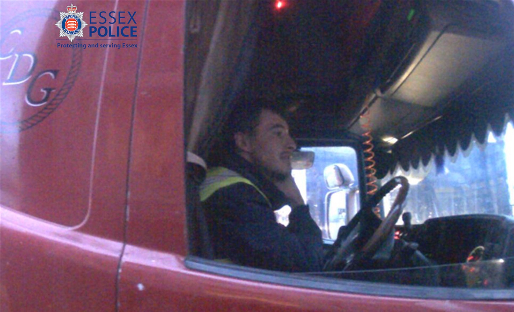 Christopher Kennedy arriving at Purfleet Port to pick up the trailer on the morning of October 11 2019 (Essex Police/PA)