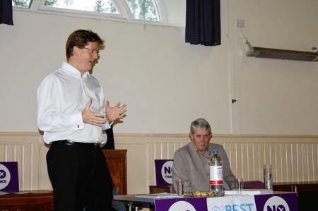 Danny Alexander on the campaign trail in Carrbridge recently