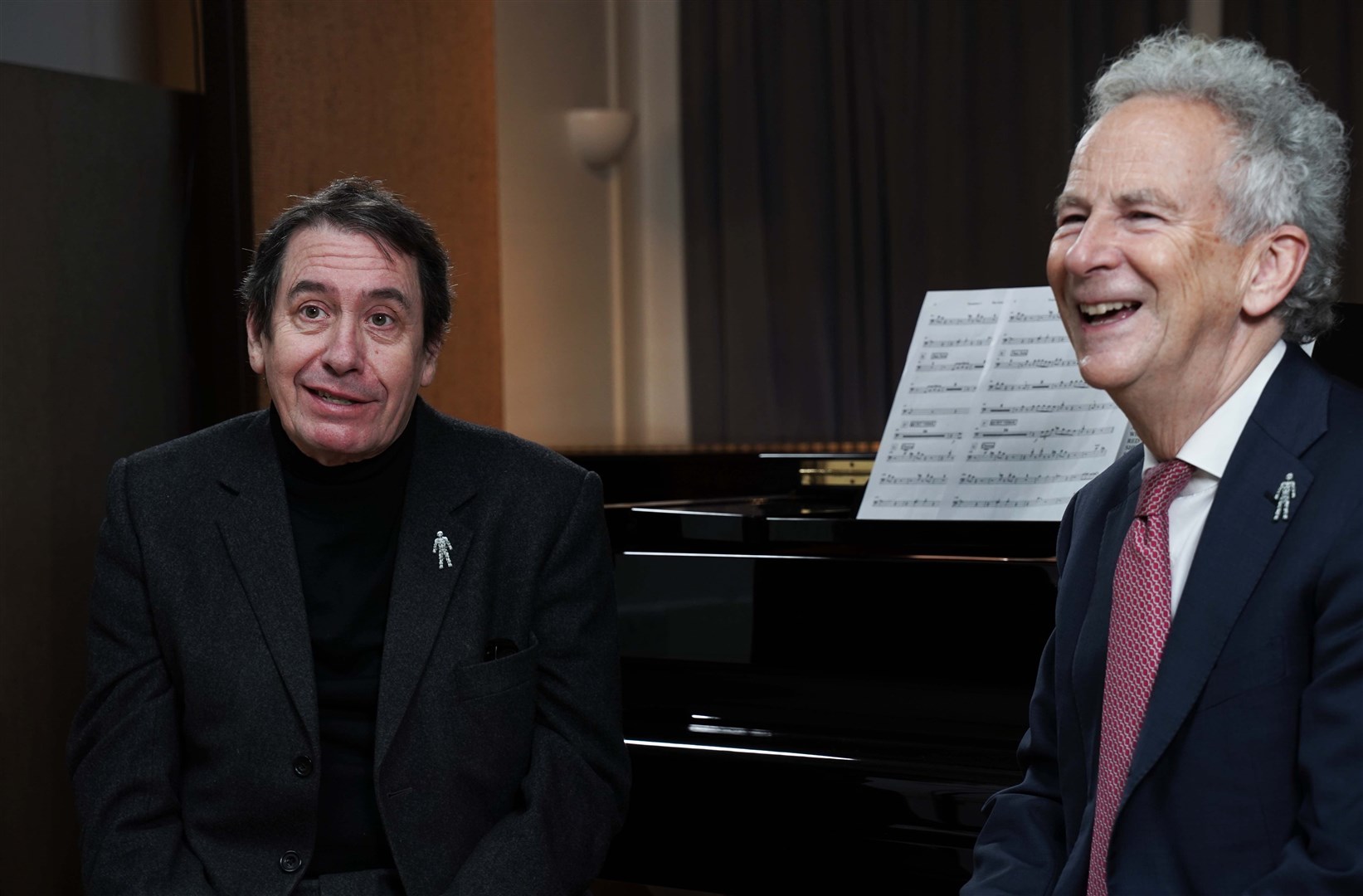 Musician Jools Holland and the founder of Prostate Cancer UK, Professor Jonathan Waxman (PR handout)