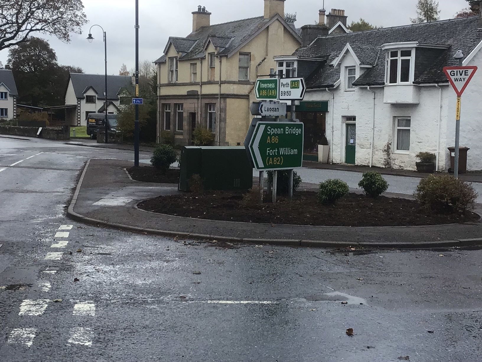 Now the sign has to be returned to its original height, before the BBC had it lowered while filming 'Monarch of the Glen' years ago.