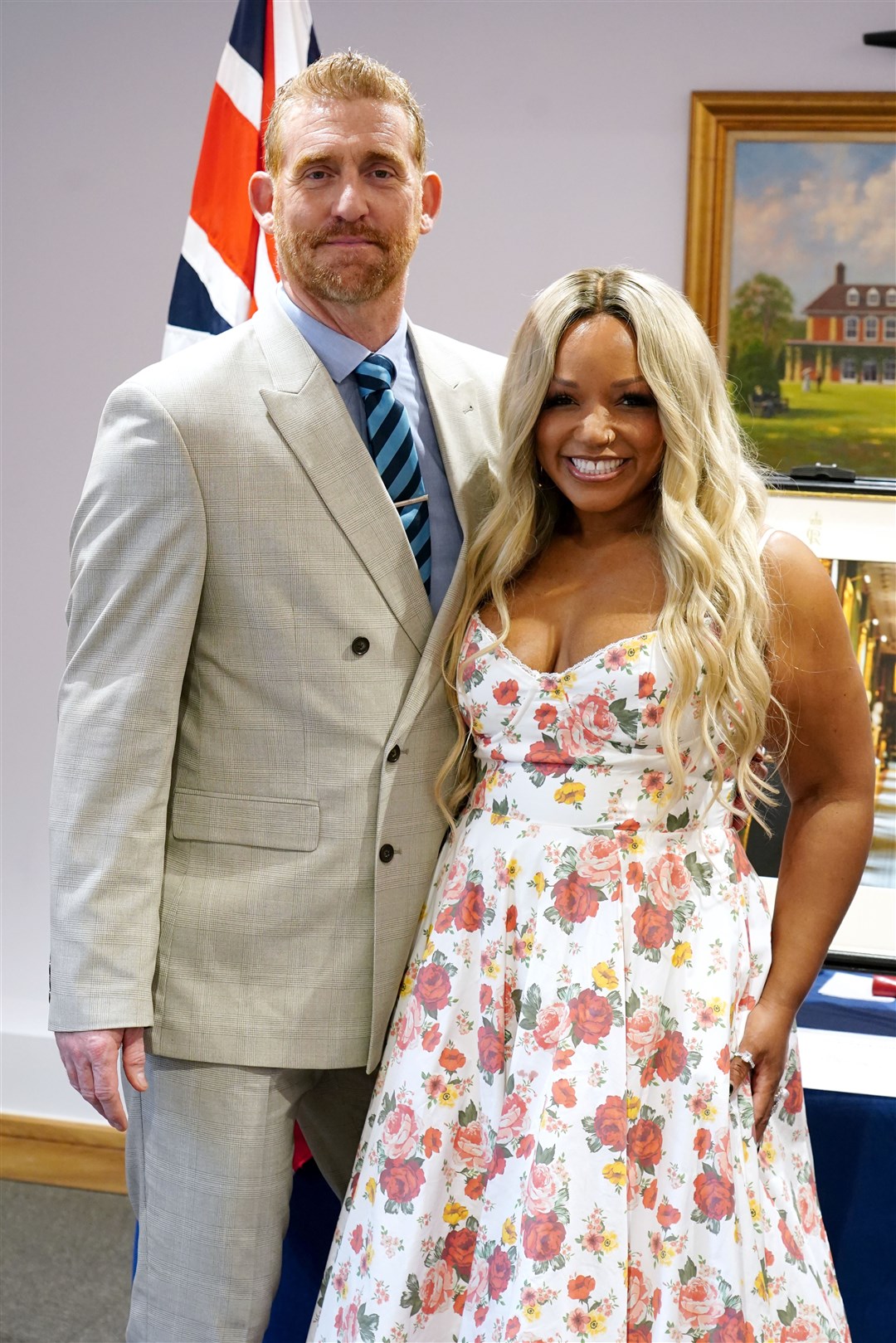 Marisha Wallace with her partner Mike Whittaker (Ian West/PA)