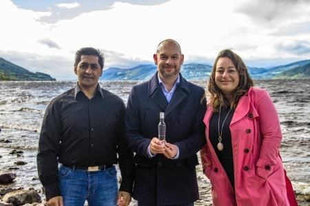 At Loch Ness are Imtaiz Ali, John Oag and Dawn Younie