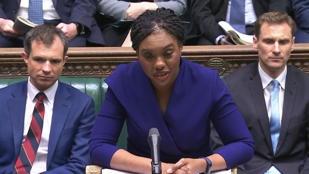 Conservative Party leader Kemi Badenoch claimed that the Prime Minister was a ‘weather vane who twists in the wind’ (House of Commons/UK Parliament)