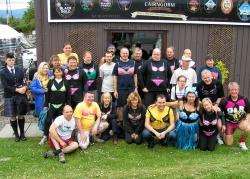 The BRAs at Cairngorm Brewery before they began their run.