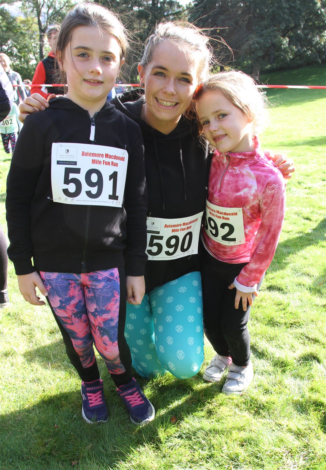 Hannah Addison with daughters Rosie (7) and Ella (6) at last week's big fun at over Aviemore Highland Resort.