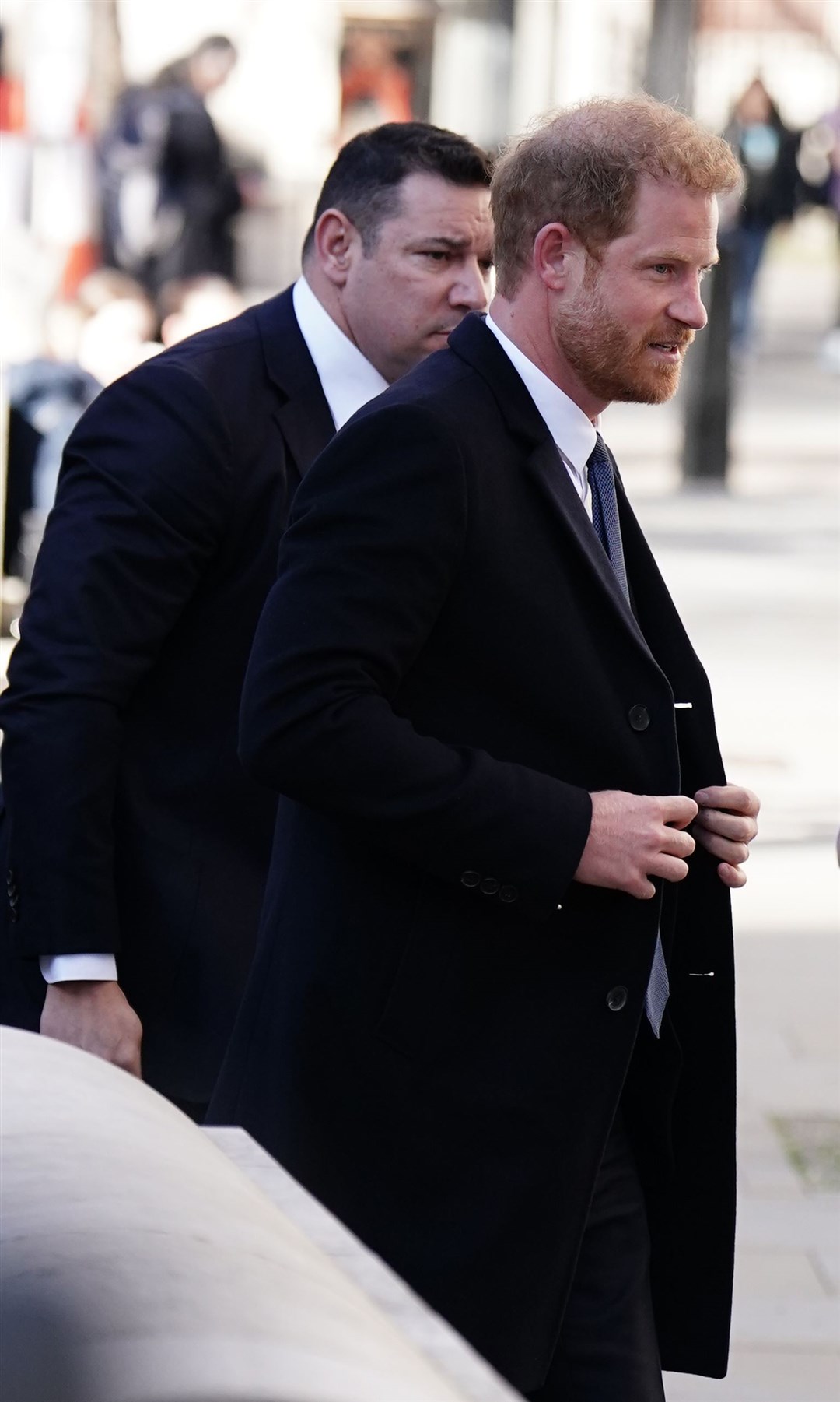 The Duke of Sussex arrives at the Royal Courts of Justice (Jordan Pettitt/PA)