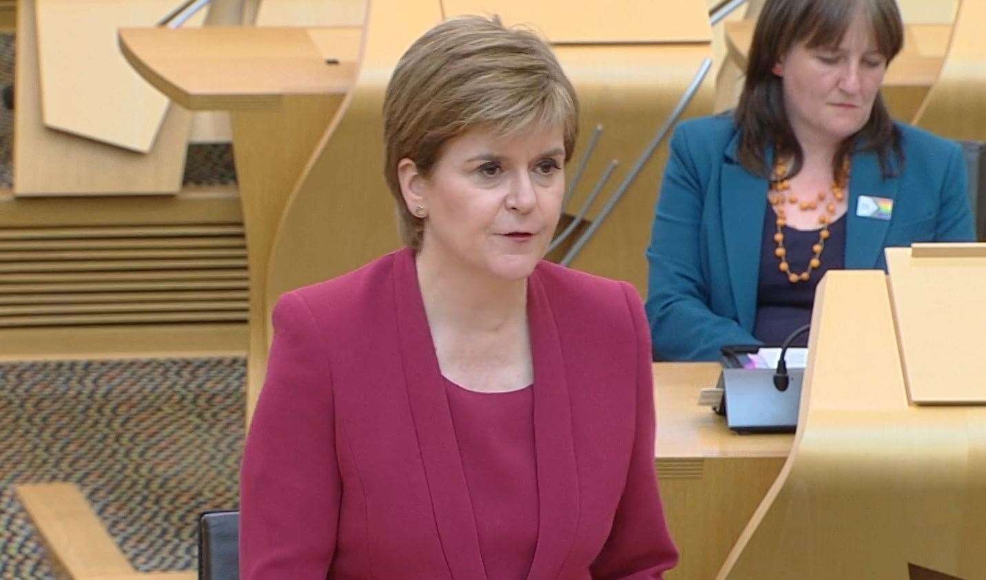 The First Minister updated parliament on the easing of restrictions.