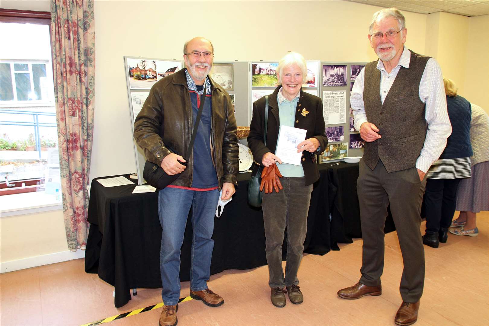READ ALL ABOUT IT: Jim Leslie (left) is writing a book about the grand old hospital in the Strathspey capital. Jane Yeadon, a former nurse, already has written books on her professional days. They were welcomed to the drop-in sessions by Grantown Society's Bill Sadler.