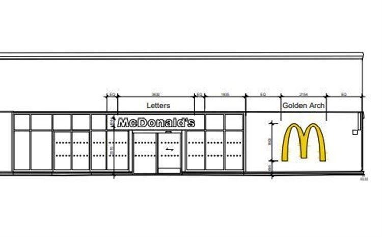 WHAT MIGHT HAVE BEEN: Plan for the front of the Aviemore outlet