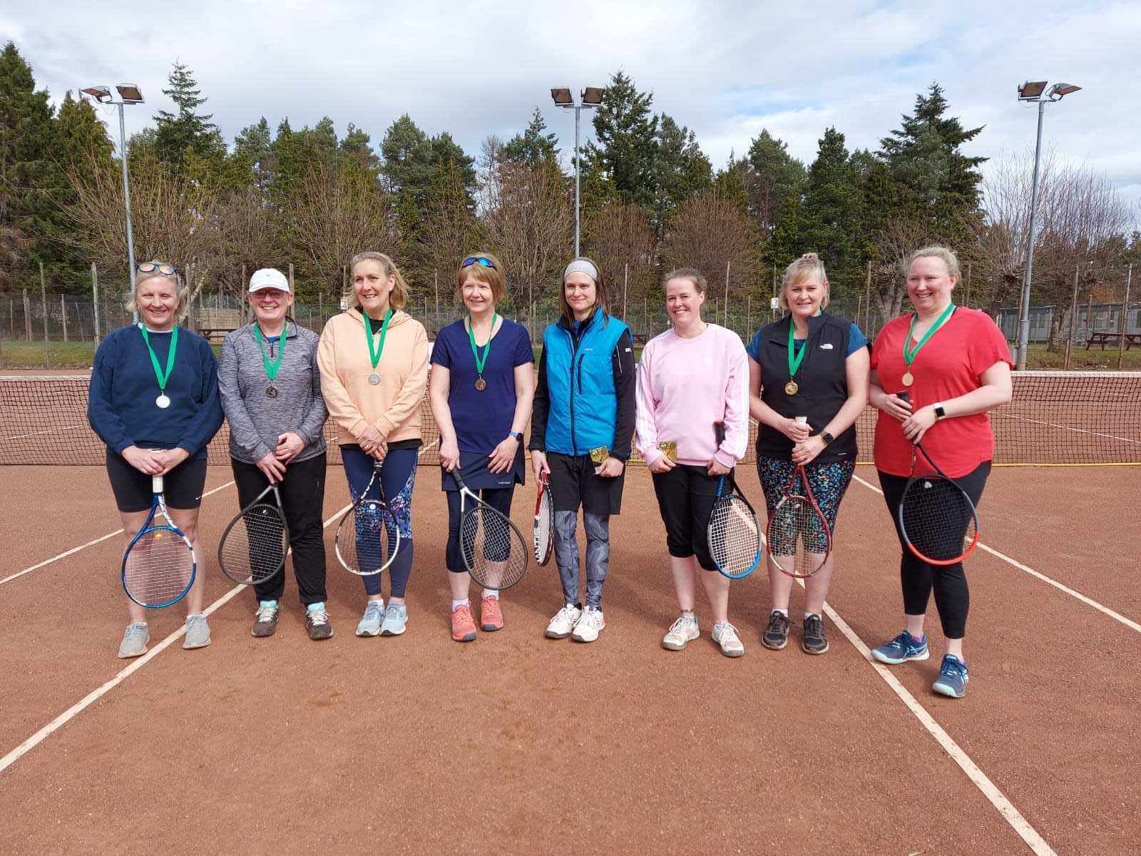 The finalists in the ladies competition including Eve Wilkinson (third from right) and Michelle McCormick (fourth from right).