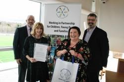 Pictured at the launch are (from left) Detective Chief Inspector Vince McLaughlin, Norma Reuttimann (from Keeping Children Safe), Highland Council’s Child Protection Training Officer Donna Munro, and James Martin (High Life Highland’s Head of Development)
