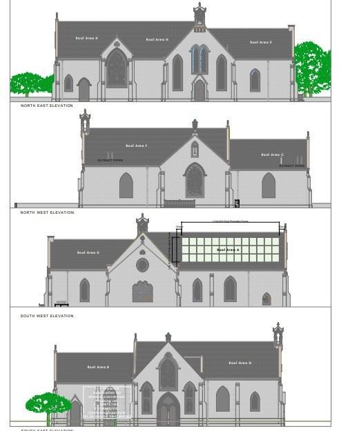 An image of how the panels would fit in to the roof. (WBA, Edinburgh)