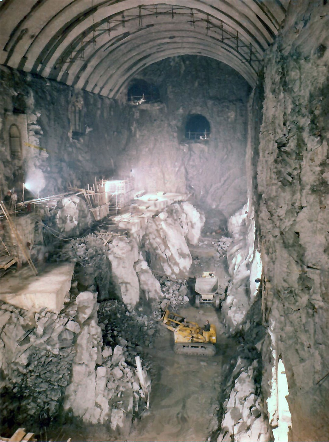 Inside one of the chambers in the Foyers hydro scheme which was excavated as part of the project that was finished in 1975. Picture supplied by John Davidson