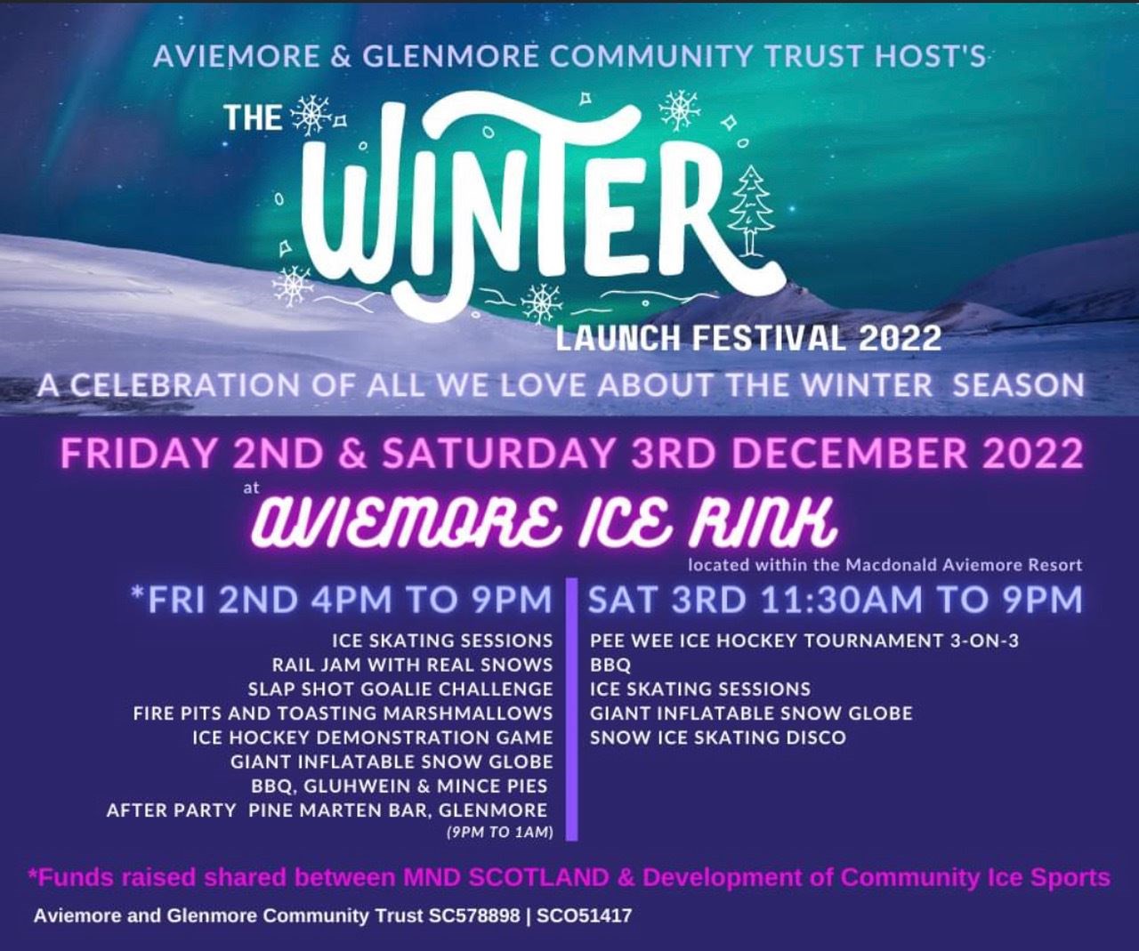 There is plenty happening at Aviemore Community Ice Rink tomorrow at the village's winter launch.