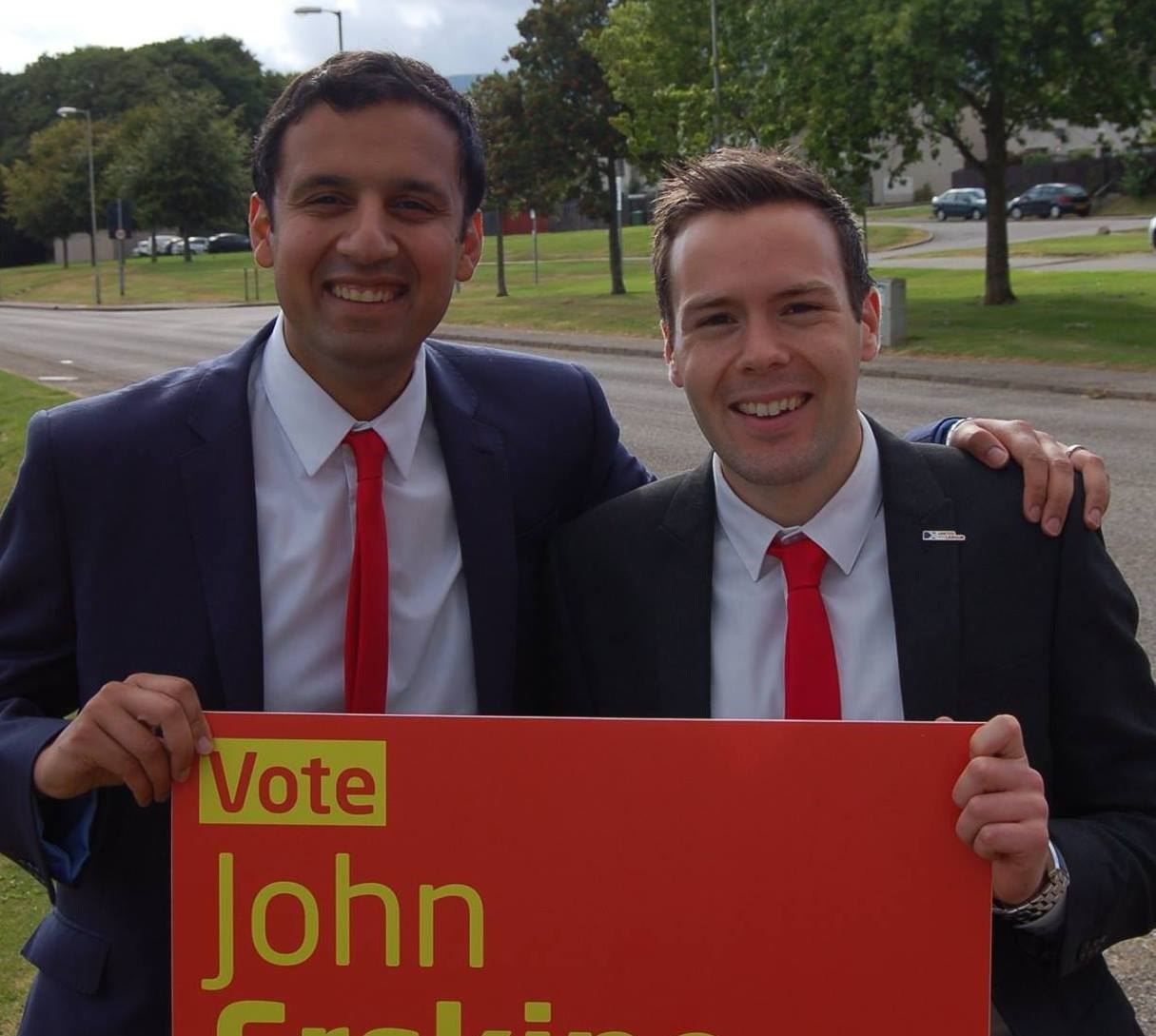 New Scottish Labour Party Leader Anas Sarwar and John Erskine on the election trail.