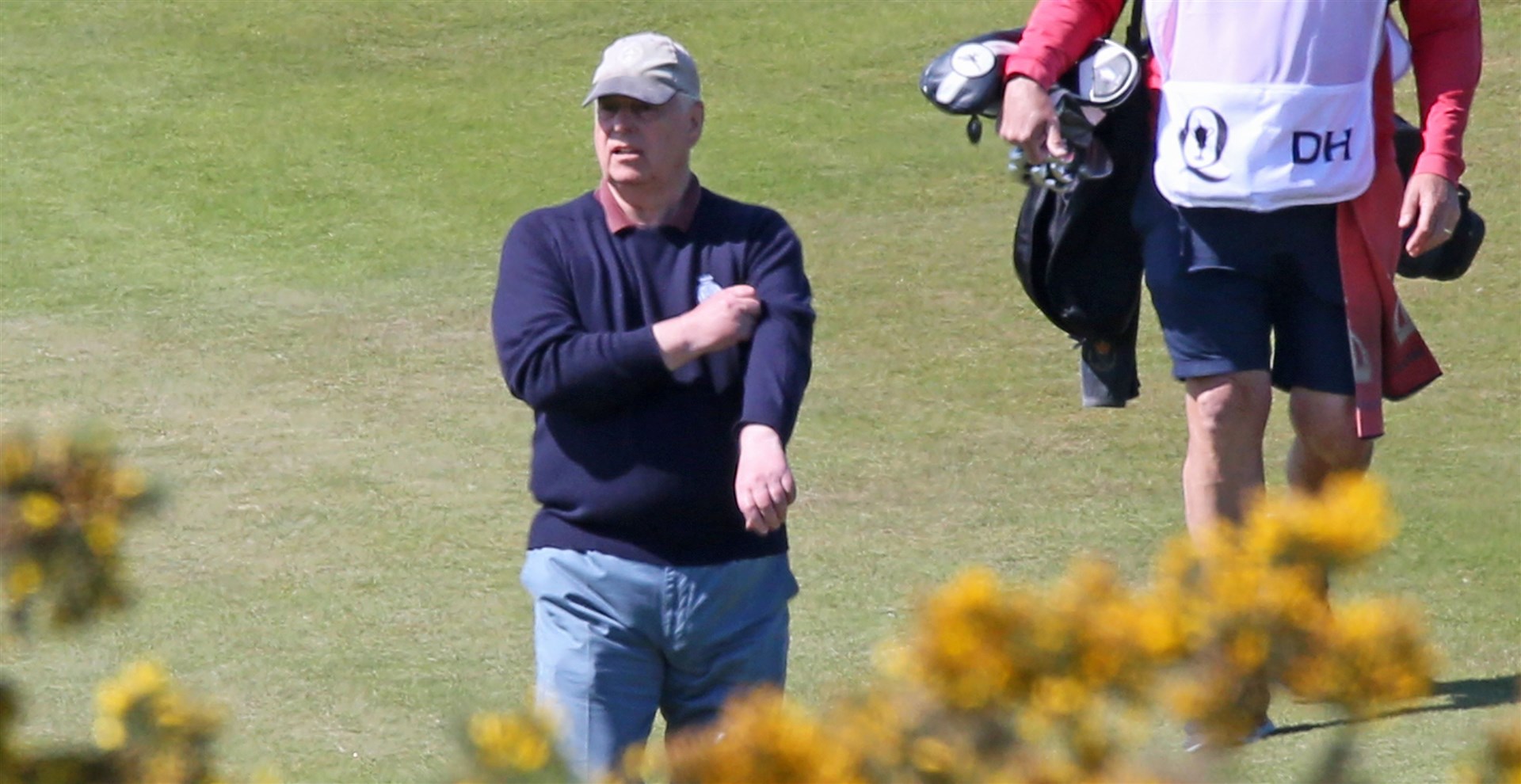Prince Andrew golfing at Castle Stuart on a sunny Highland morning. Pictures Peter Jolly.