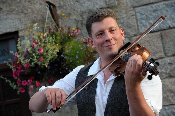 Anderson pictured at last month's triumphant Heilan Symphony debut in Strathspey.