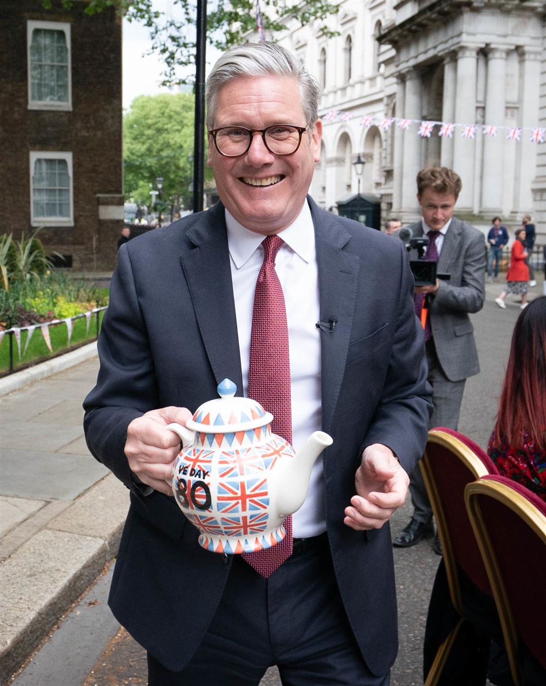 Prime Minister Sir Keir Starmer hosts a VE Day 80th Anniversary street party on Downing Street (Stefan Rousseau/PA)