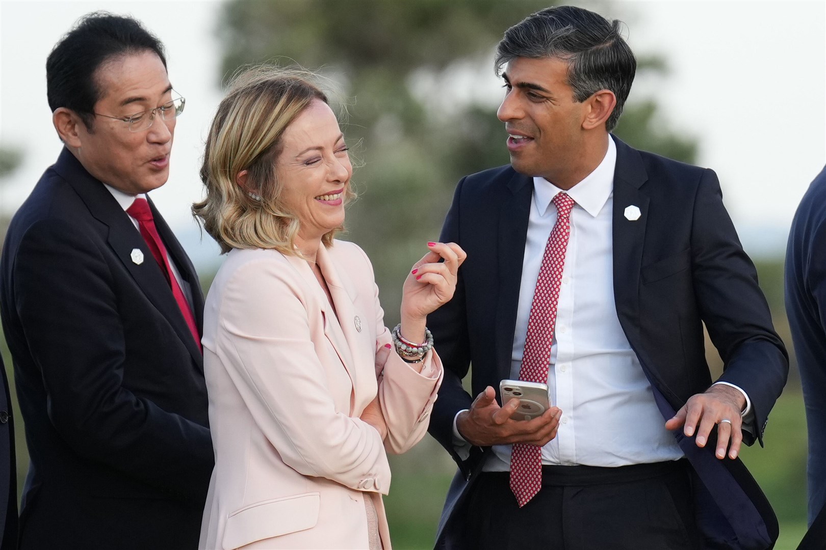Prime Minister Rishi Sunak and Italian Prime Minister Giorgia Meloni joined other G7 leaders in Fasano (PA)