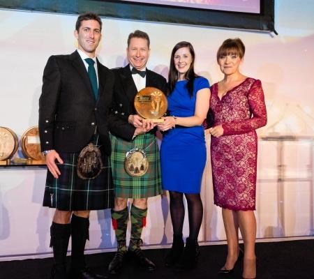 Aviemore winners Ben Thorburn, Calum Ross (VisitScotland board member), Mary Lawless and Lorraine Kelly