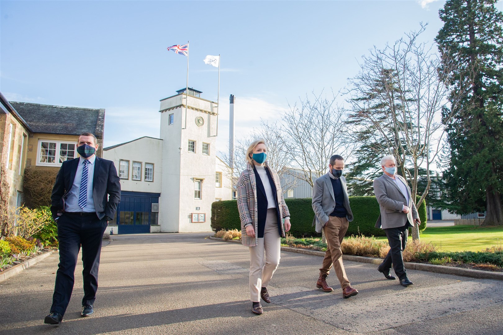 Liz Truss visits Johnston's of Elgin whilst Secretary of State for International Trade.