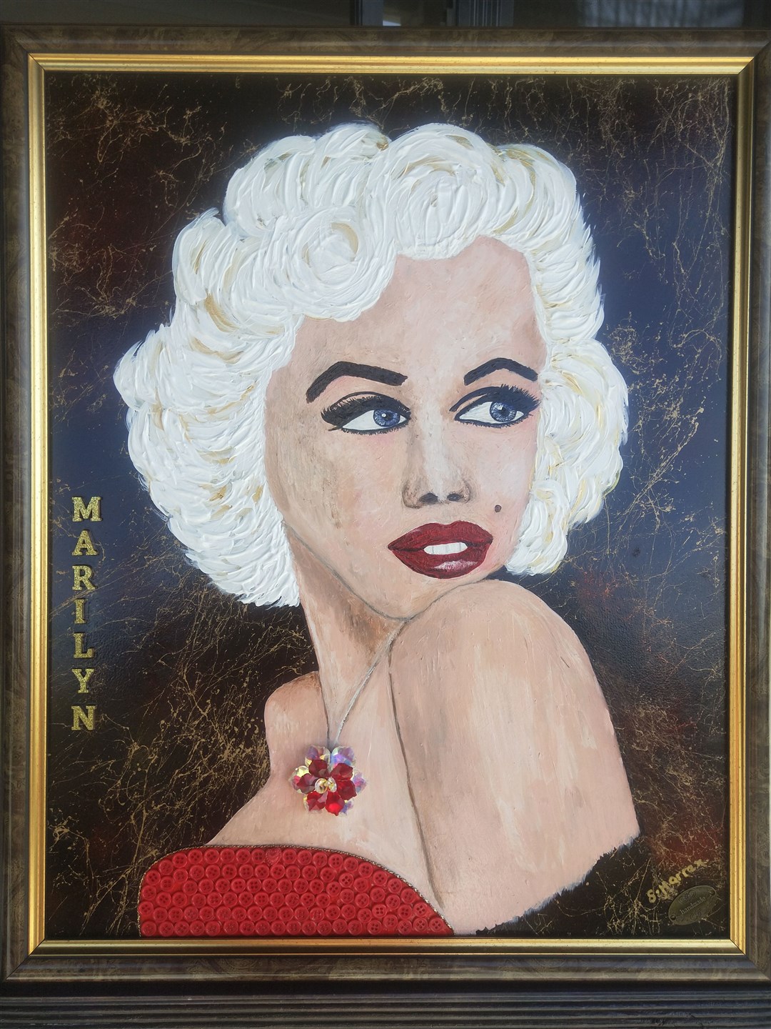 Mrs Harrex’s depiction of Marilyn Monroe (Sharyn Harrex/PA)
